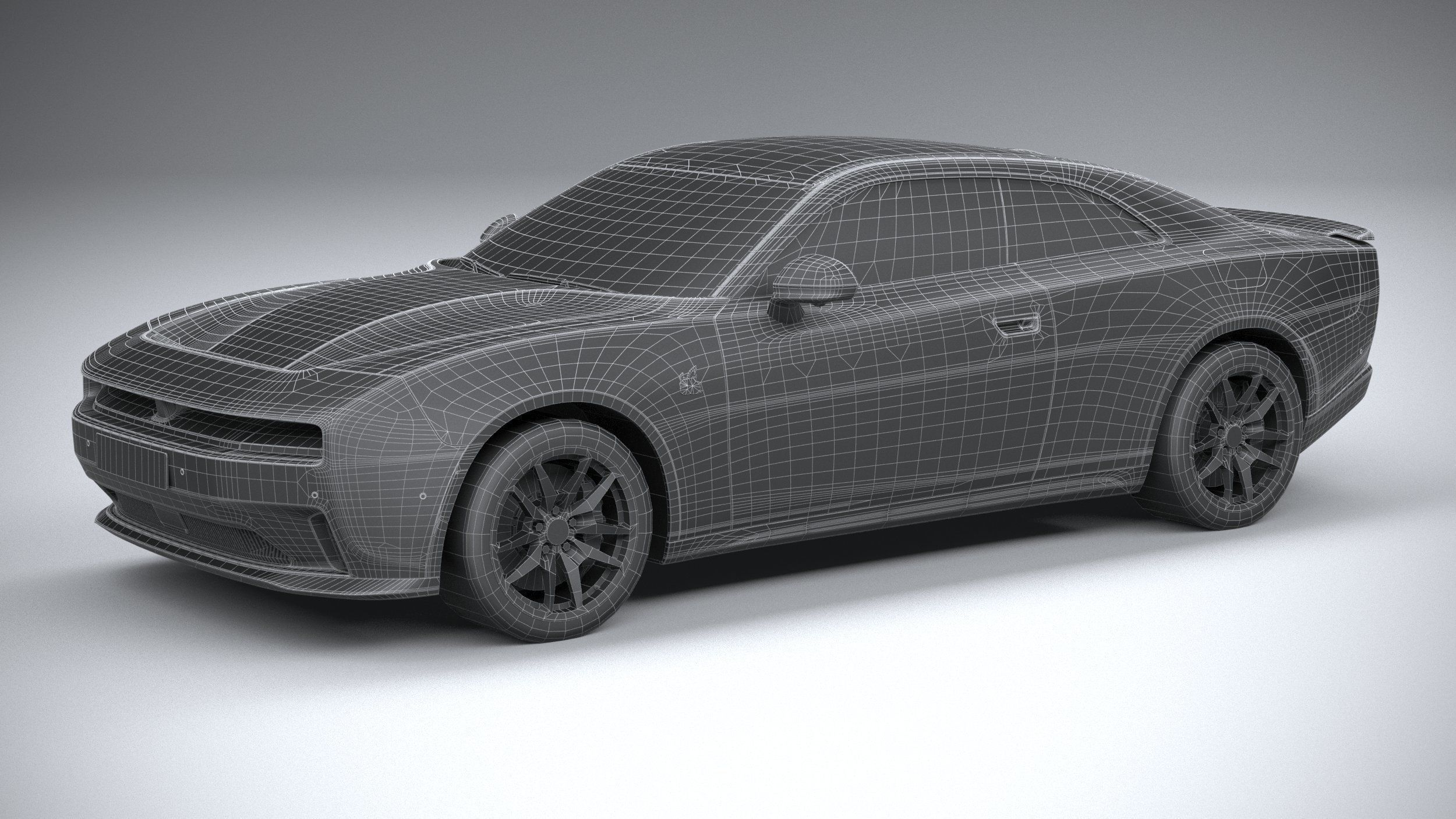 Dodge Charger Daytona 2024 LowPoly 3D model_26