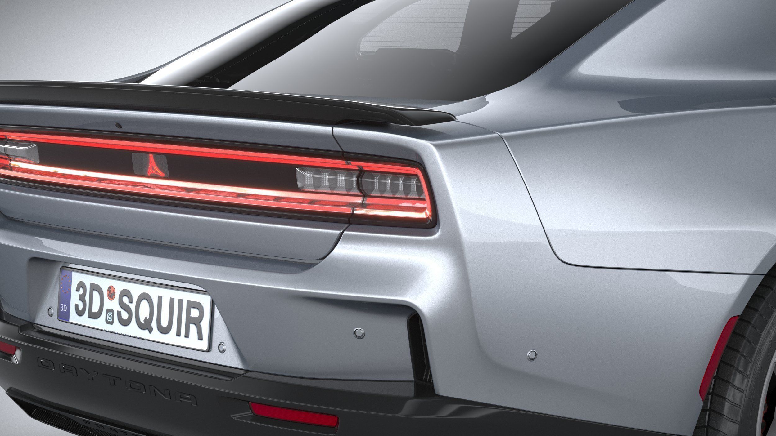 Dodge Charger Daytona 2024 LowPoly 3D model_18