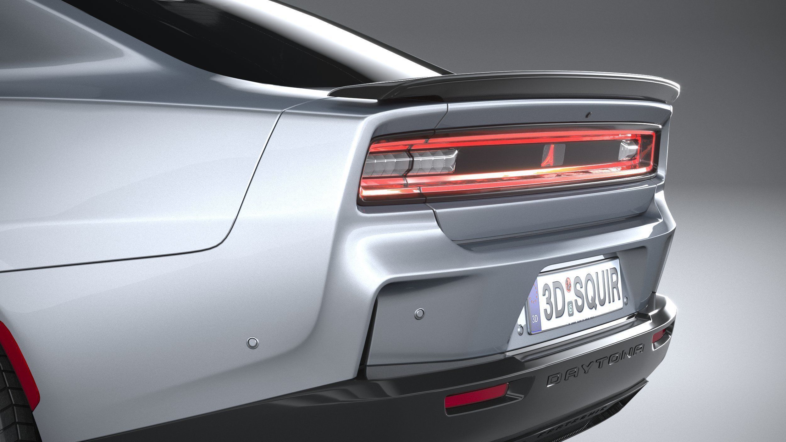 Dodge Charger Daytona 2024 LowPoly 3D model_6