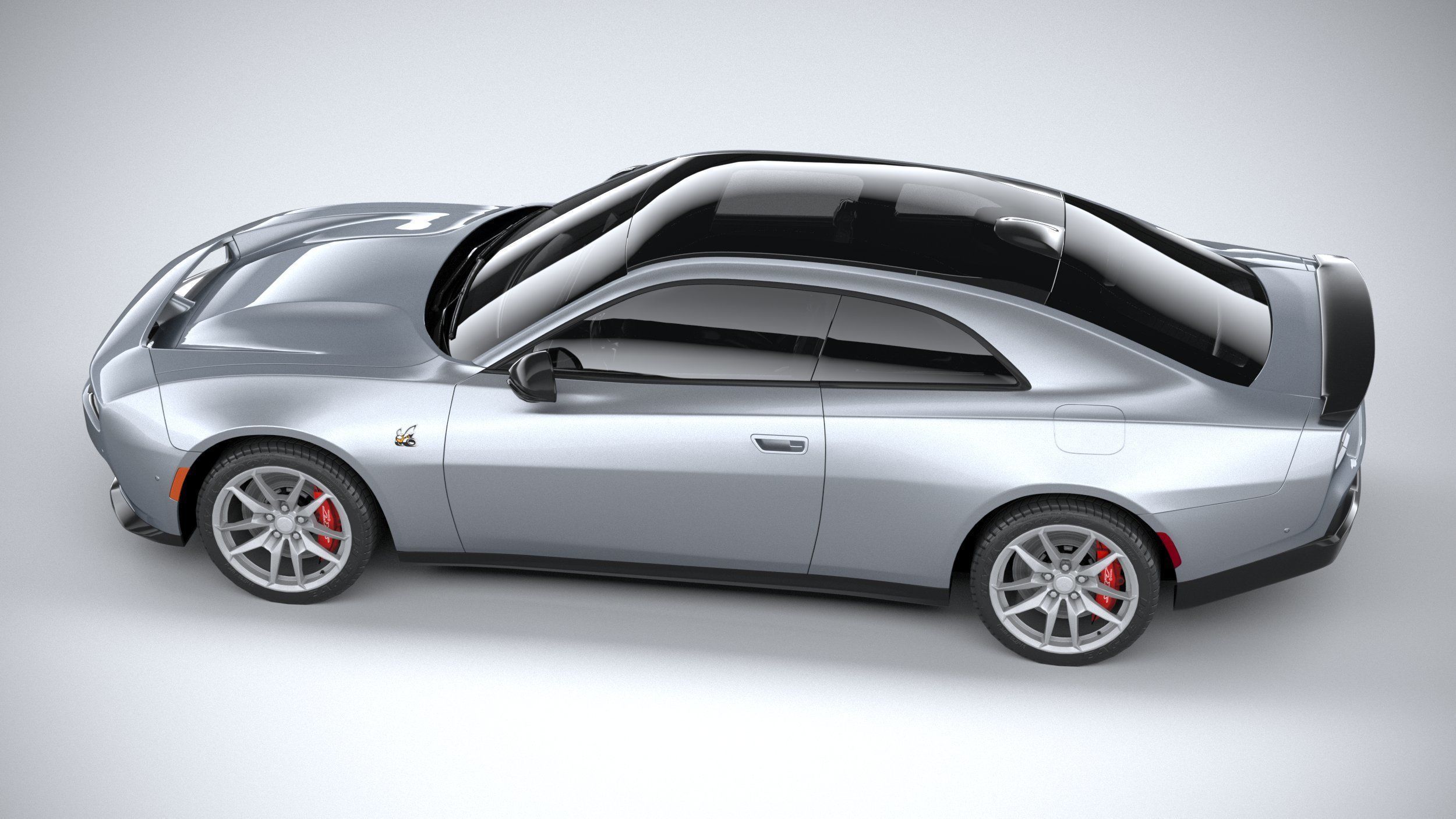 Dodge Charger Daytona 2024 LowPoly 3D model_9