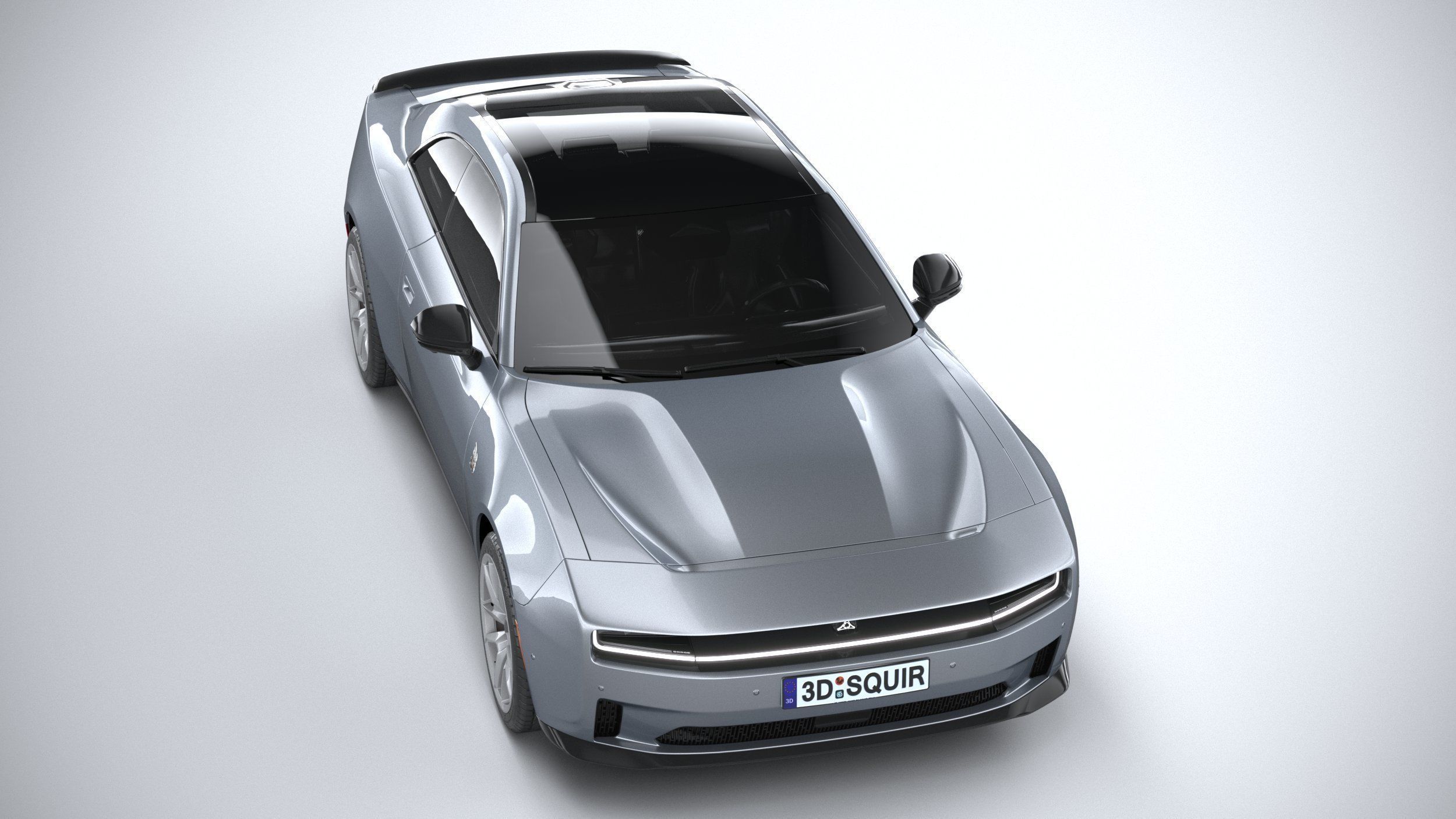 Dodge Charger Daytona 2024 LowPoly 3D model_12