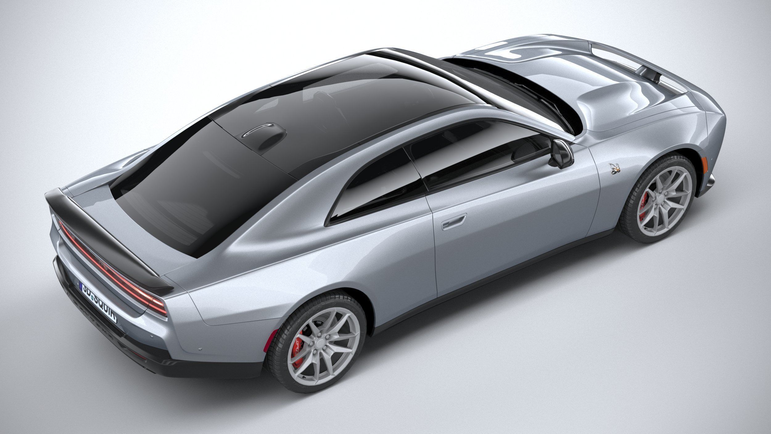 Dodge Charger Daytona 2024 LowPoly 3D model_10