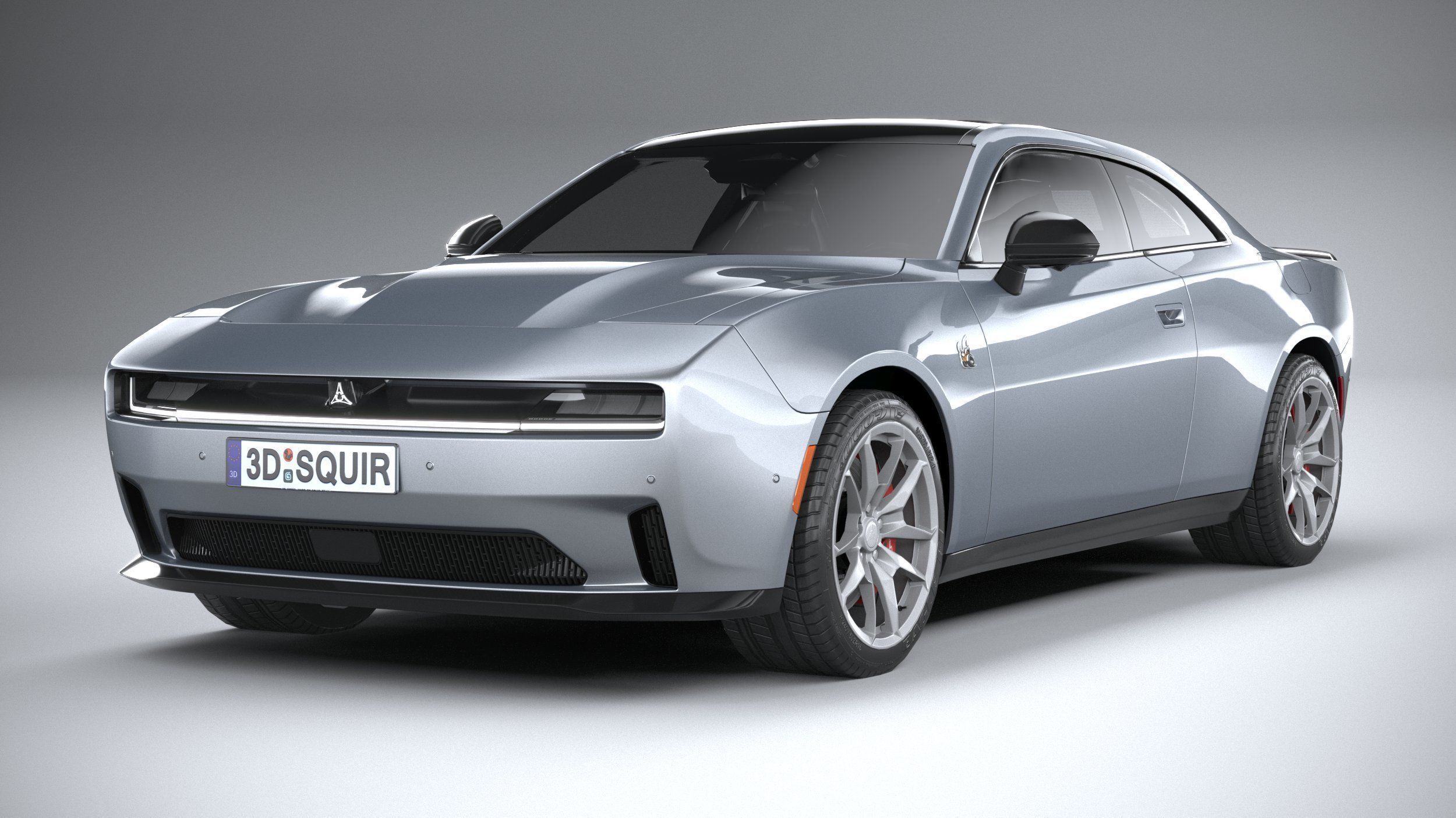 Dodge Charger Daytona 2024 LowPoly 3D model_2