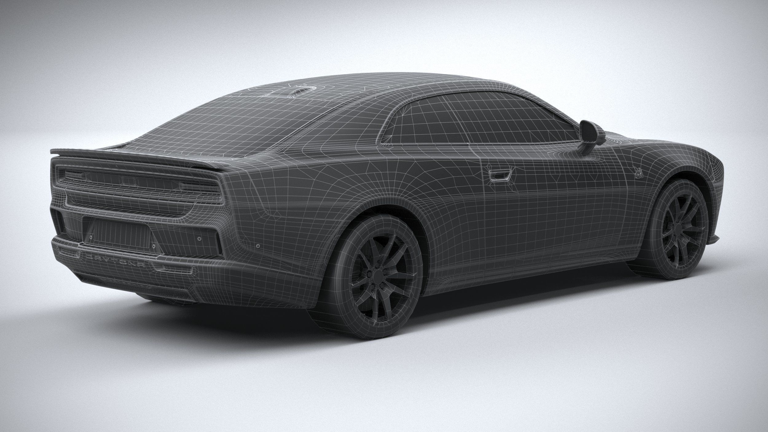 Dodge Charger Daytona 2024 LowPoly 3D model_32