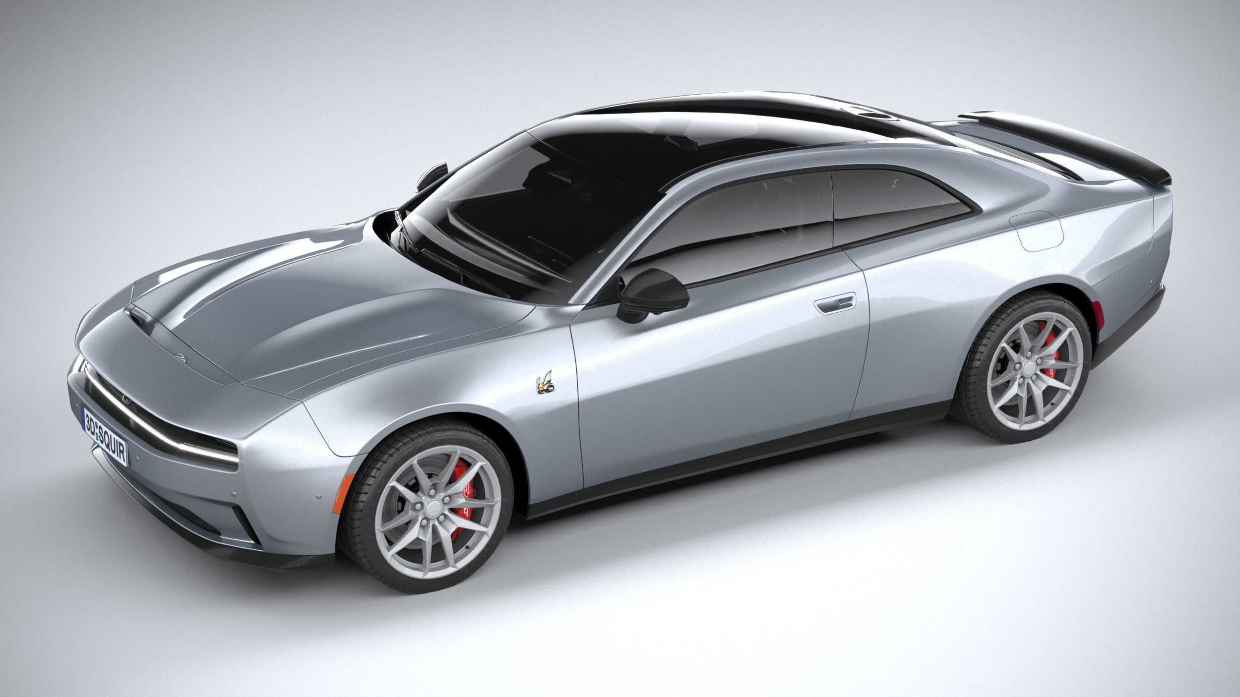 Dodge Charger Daytona 2024 LowPoly 3D model_7