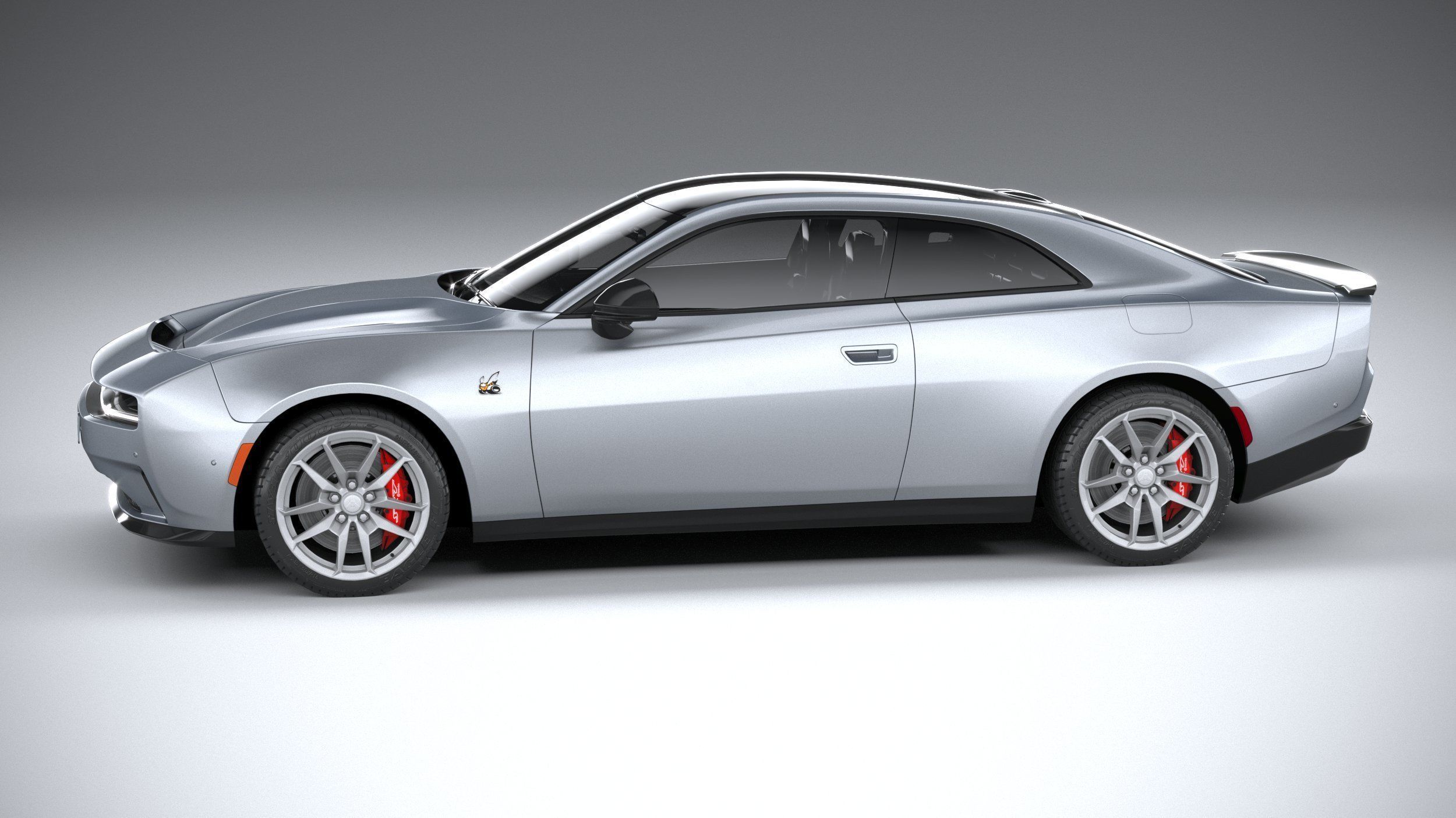 Dodge Charger Daytona 2024 LowPoly 3D model_8