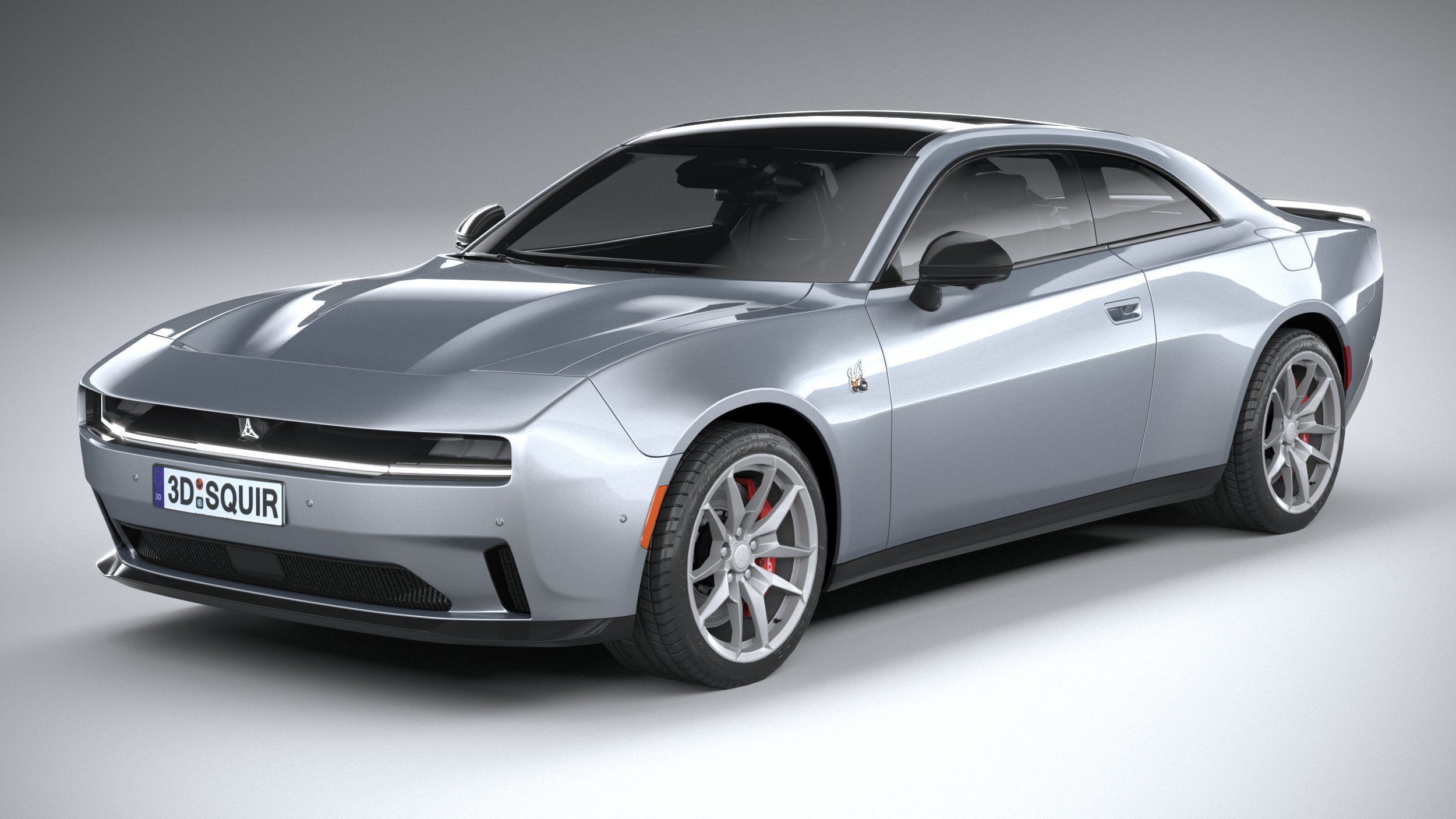 Dodge Charger Daytona 2024 LowPoly 3D model_1