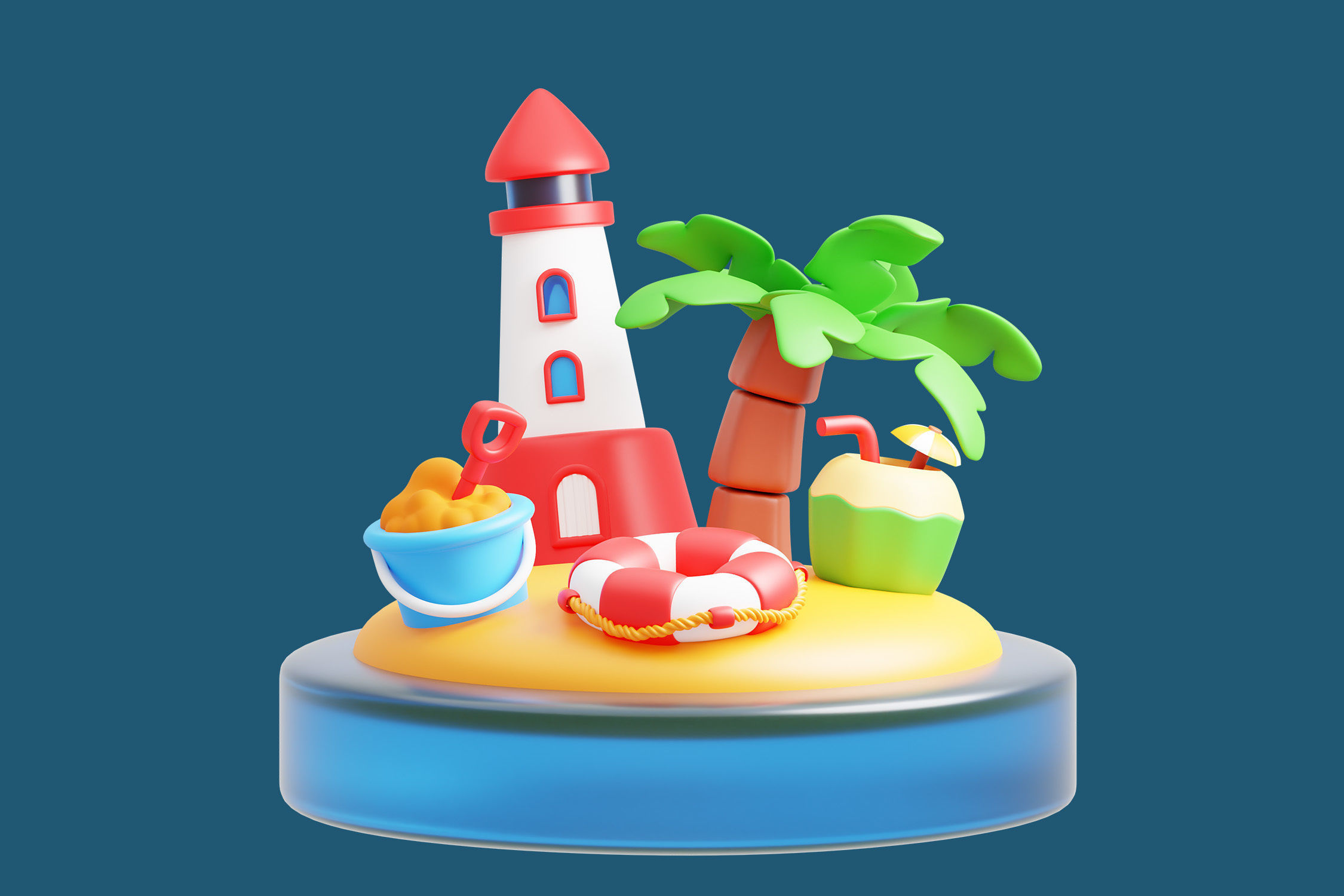 3D Holiday Element 3D model_2