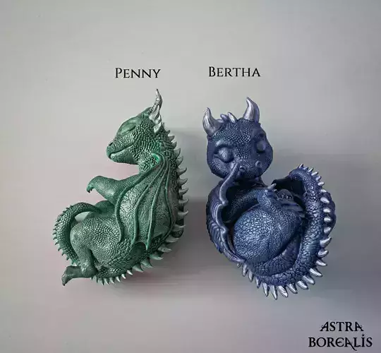 DRAGON BABY PENNY FITS FOR EPOXY EGG 3D print model