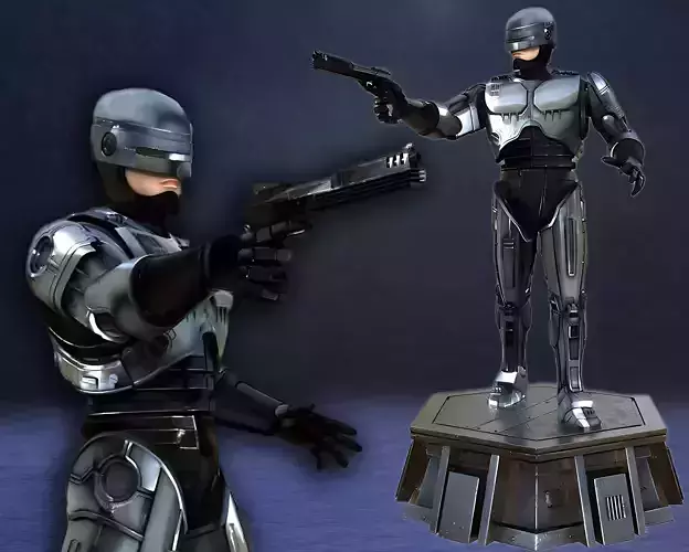 Robocop Alex Murphy Hero Action Figures Custom 3D Print Model