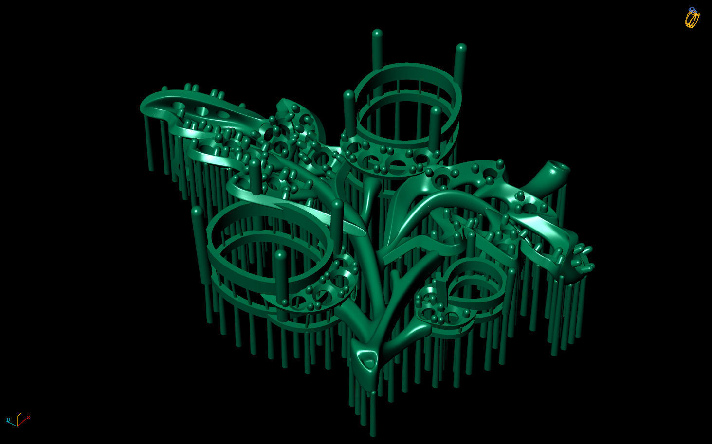 Leaf Pendant 3D print model_9