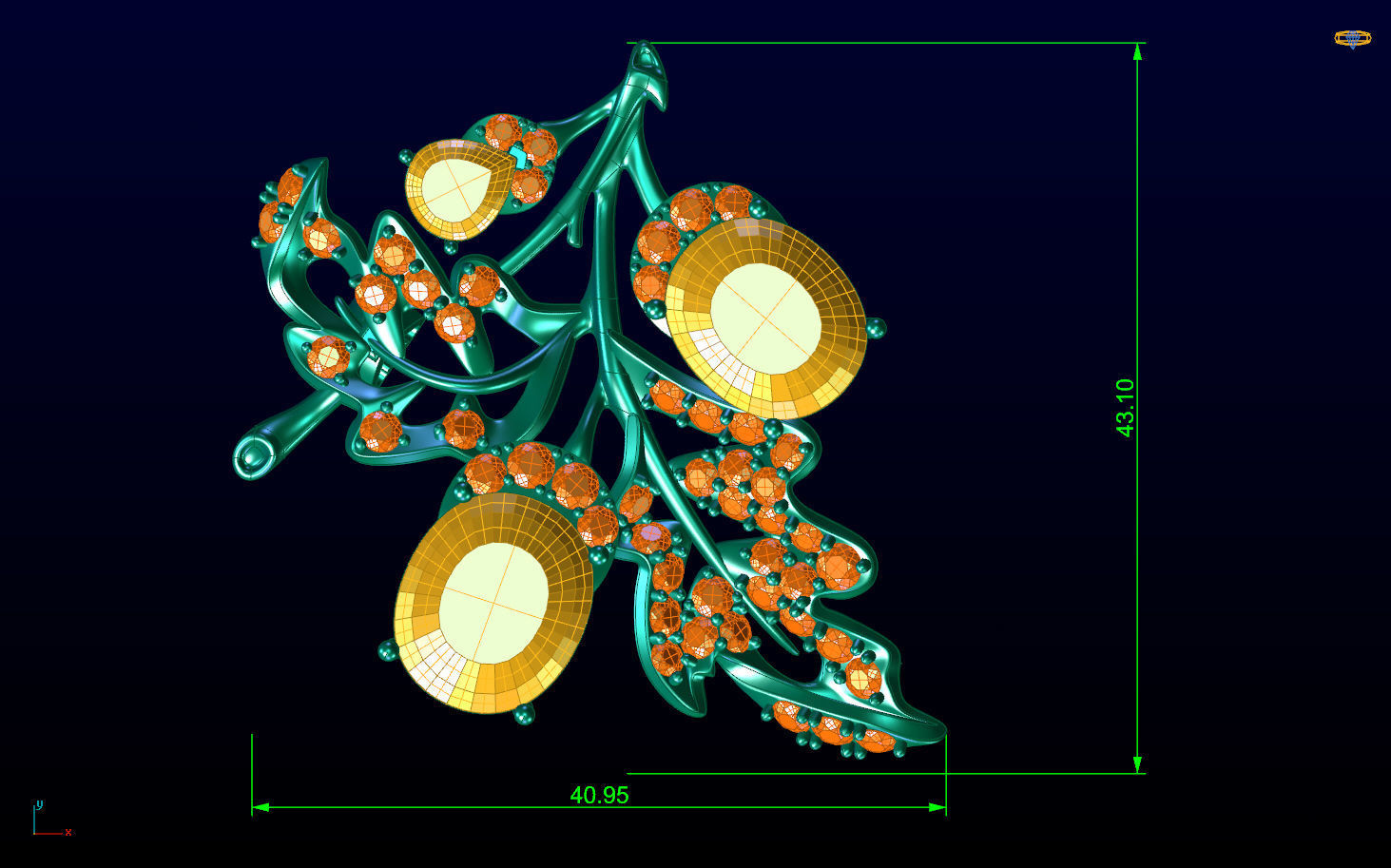 Leaf Pendant 3D print model_5