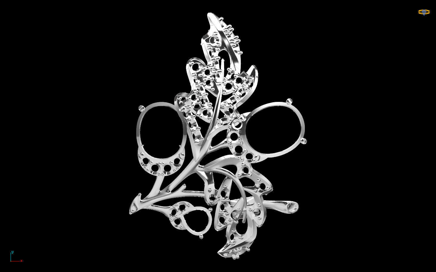 Leaf Pendant 3D print model_11