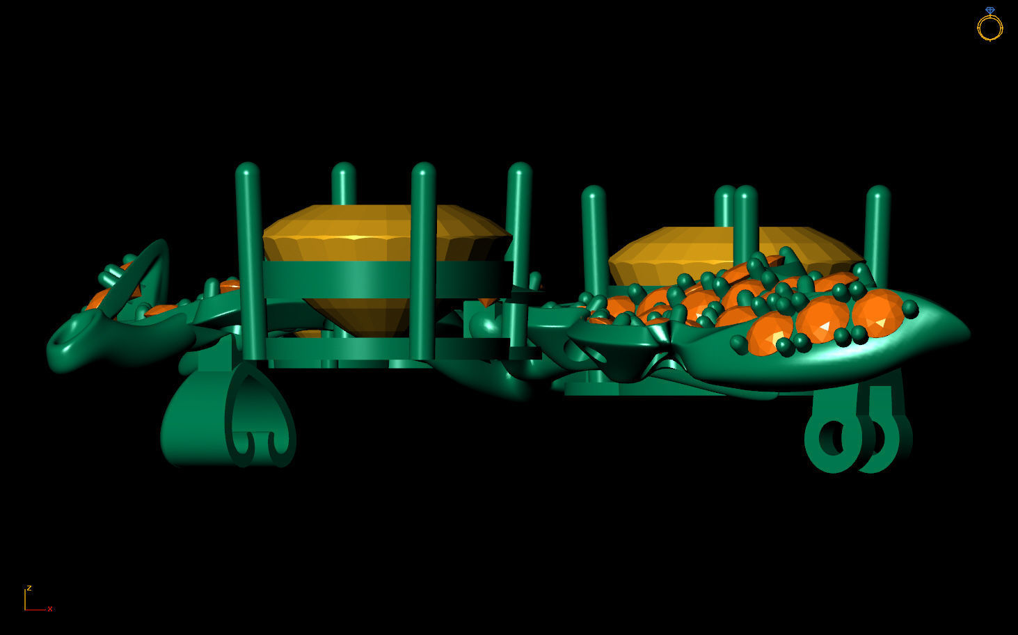 Leaf Pendant 3D print model_6