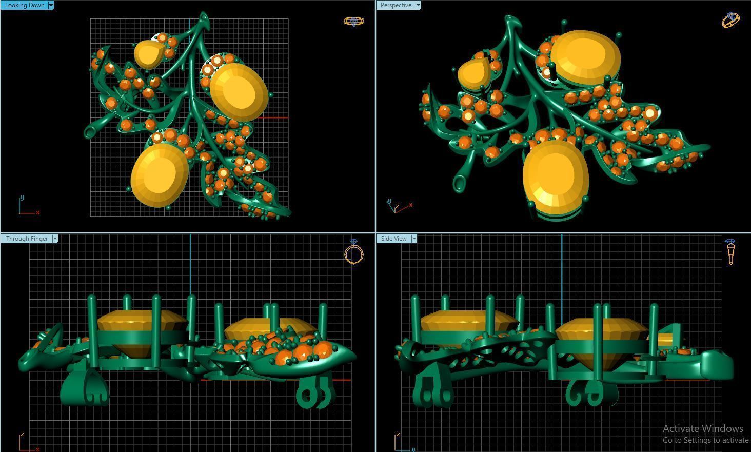 Leaf Pendant 3D print model_8