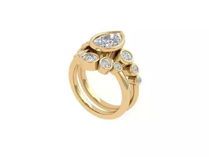 Solitair Ring Bridal Set
