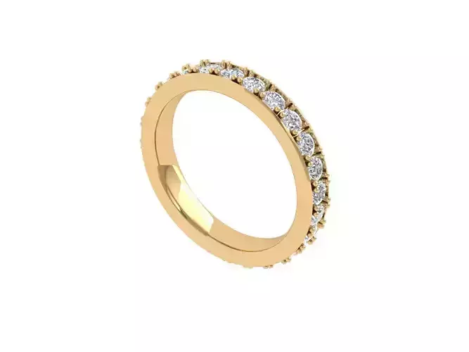 Solitaire Wedding Band