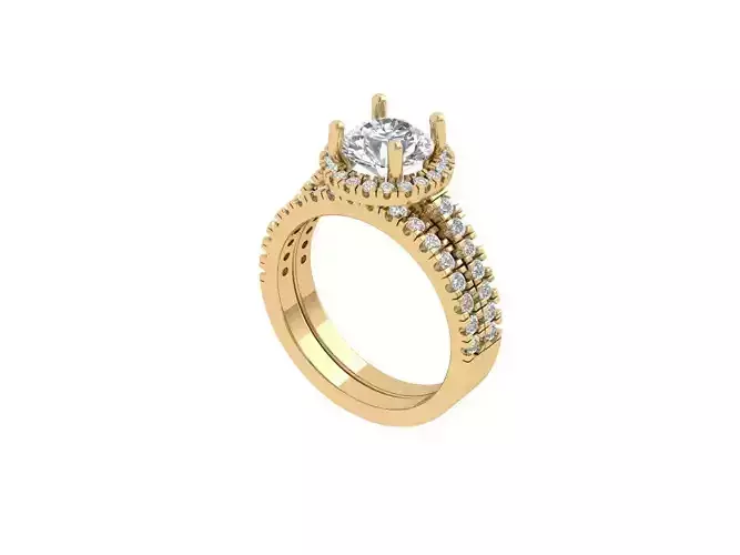 Solitair Ring Bridal Set