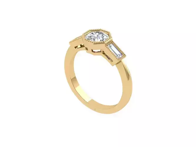 Solitair 3 Stone Ring