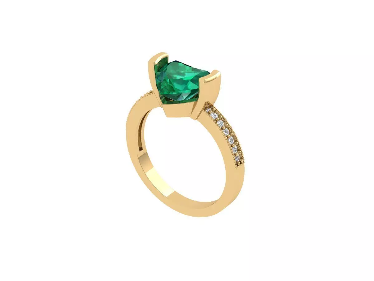 Heart Solitaire Ring 3D print model