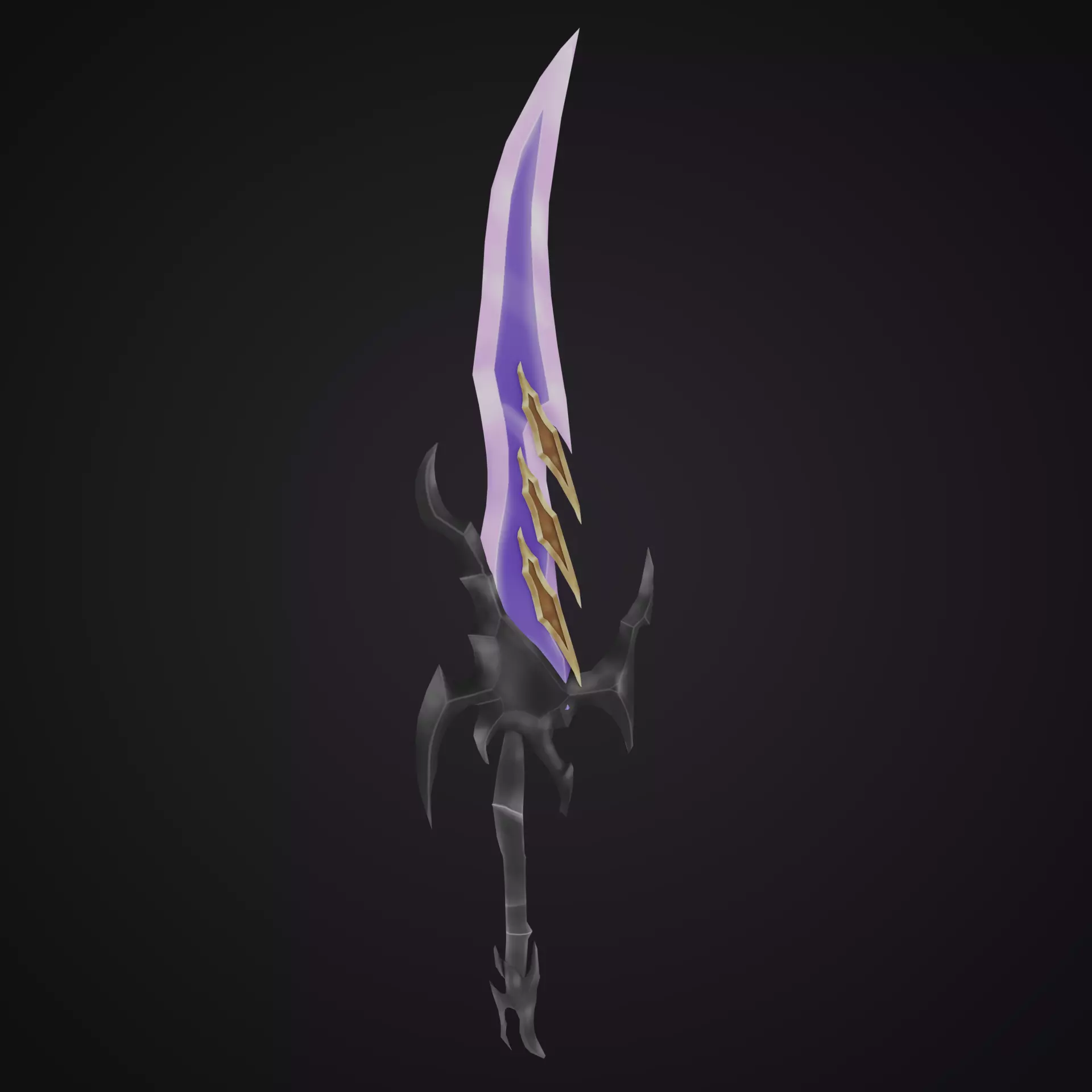 Anime Dagger Game Ready Hand Painted Low-poly 3D model