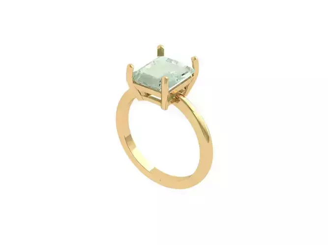 Emerald Solitaire Ring