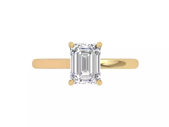 Emerald Solitaire Ring