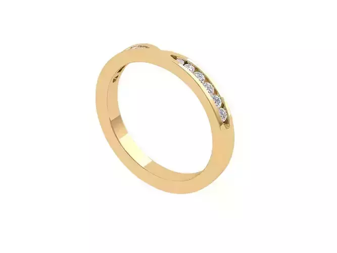 Solitaire Wedding Band
