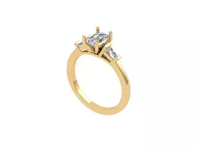 Emerald Solitaire Ring