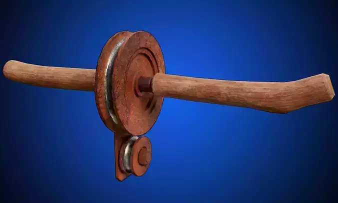 Zip line PBR low-poly game ready Low-poly 3D model