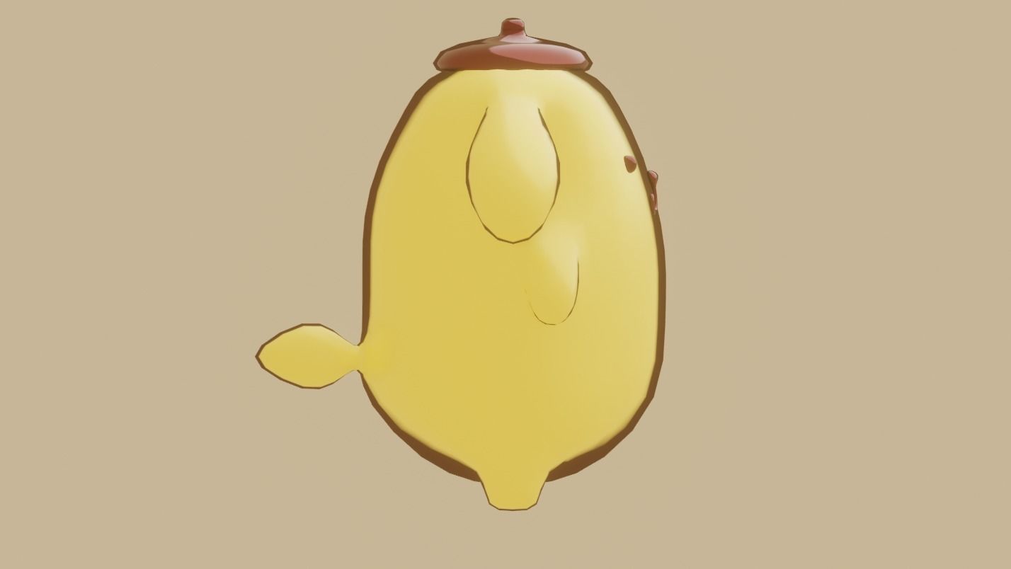 Pompompurin Low-poly 3D model Low-poly 3D model_5