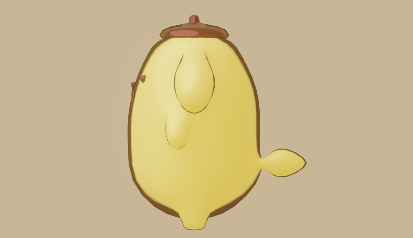 Pompompurin Low-poly 3D model Low-poly 3D model_4