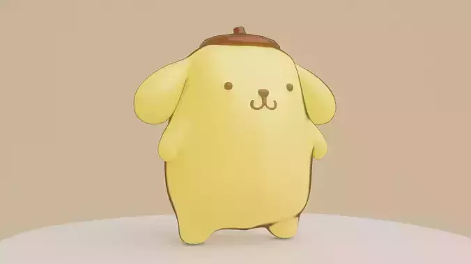 Pompompurin Low-poly 3D model