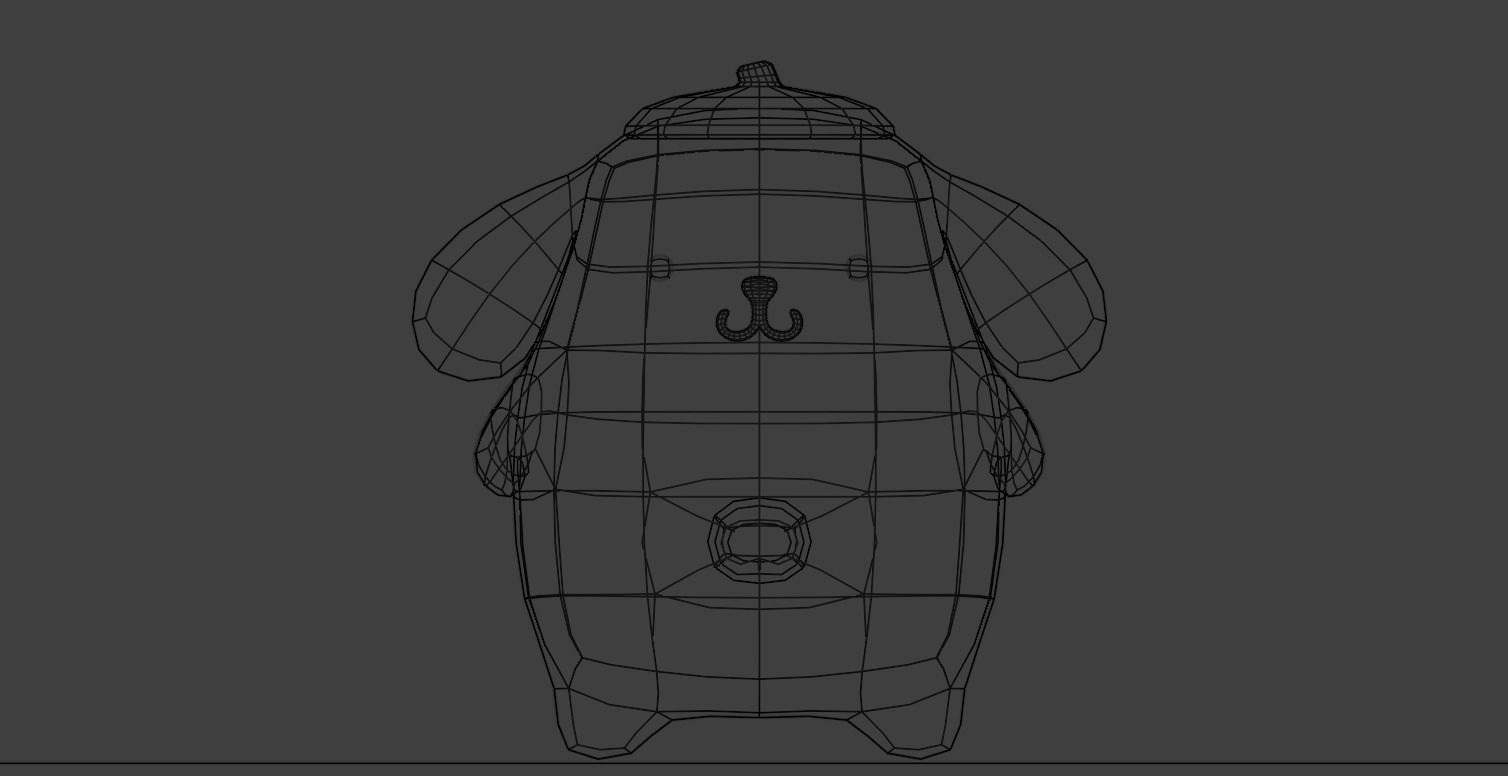 Pompompurin Low-poly 3D model Low-poly 3D model_6