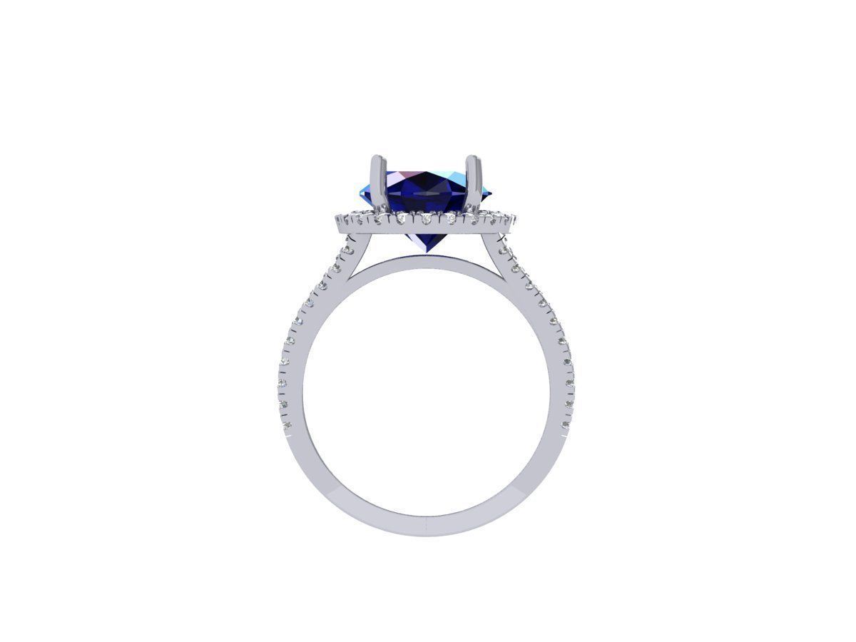 Oval Solitaire Ring 3D print model_6