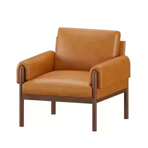 Tiago Comfy Living Room Accent Armchair 3D model