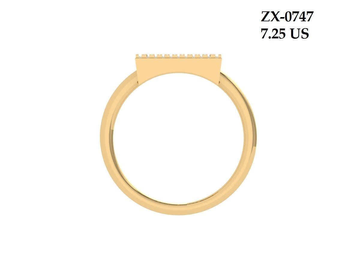 Solitaire Engagement Ring 3D print model_3