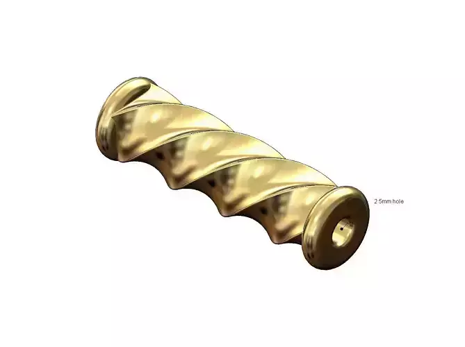 Simple twisted square bead charm and bracelet spacer