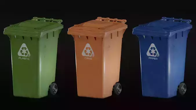 Rubbish Bin Plastic - Cans - Papar