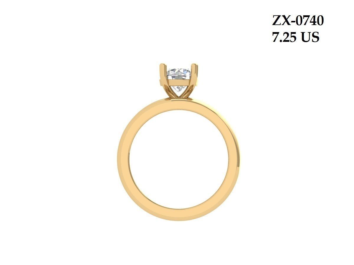 Solitair Ring Bridal Set 3D print model_3