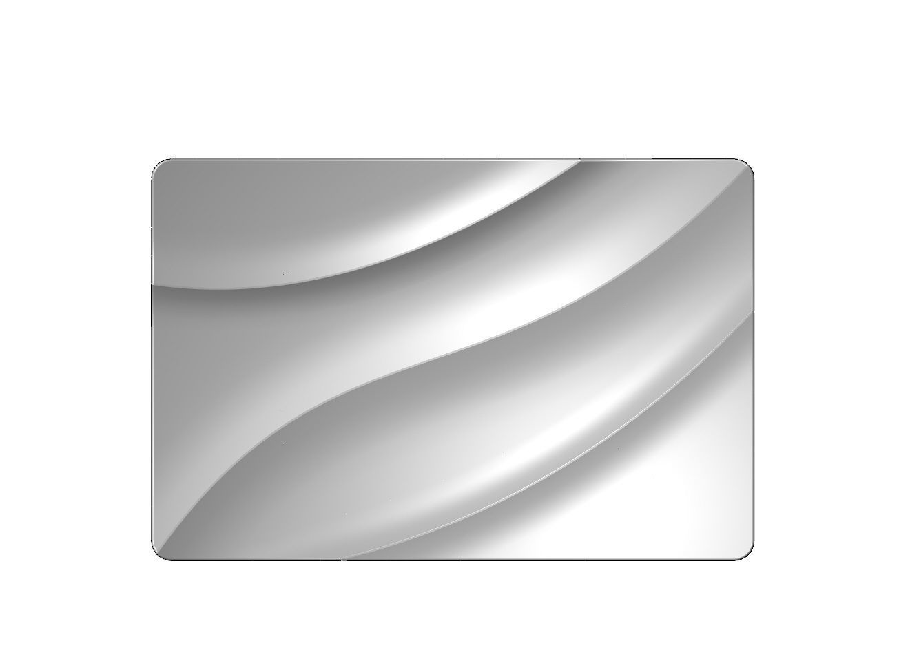 Carved wave pattern tray dish and bowl 3D print model_3