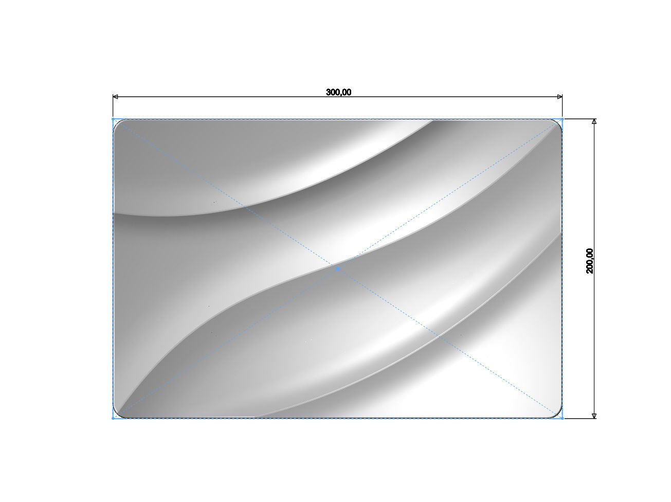 Carved wave pattern tray dish and bowl 3D print model_7