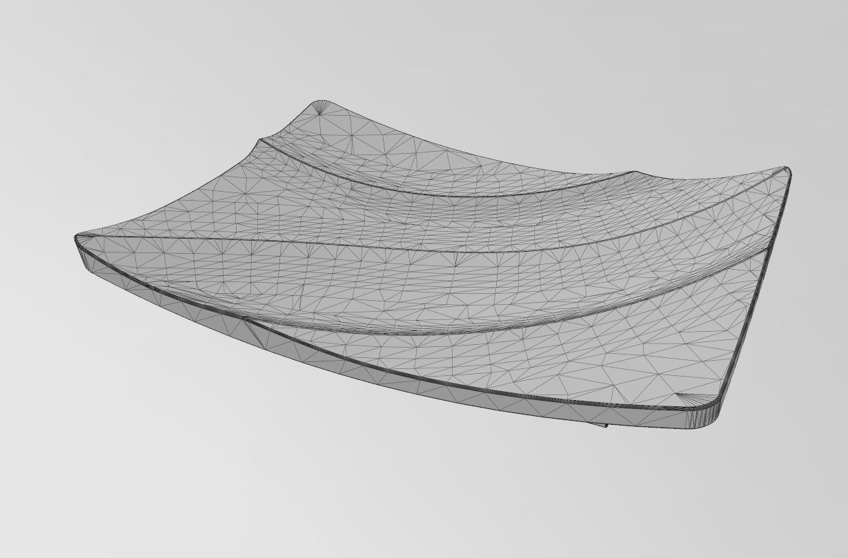 Carved wave pattern tray dish and bowl 3D print model_15