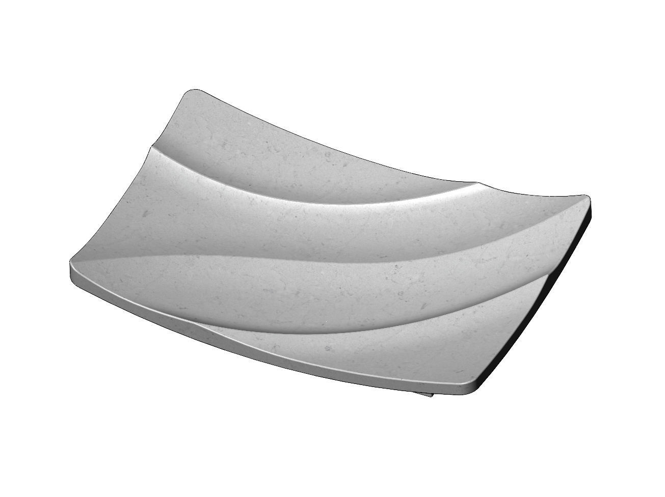 Carved wave pattern tray dish and bowl 3D print model_10