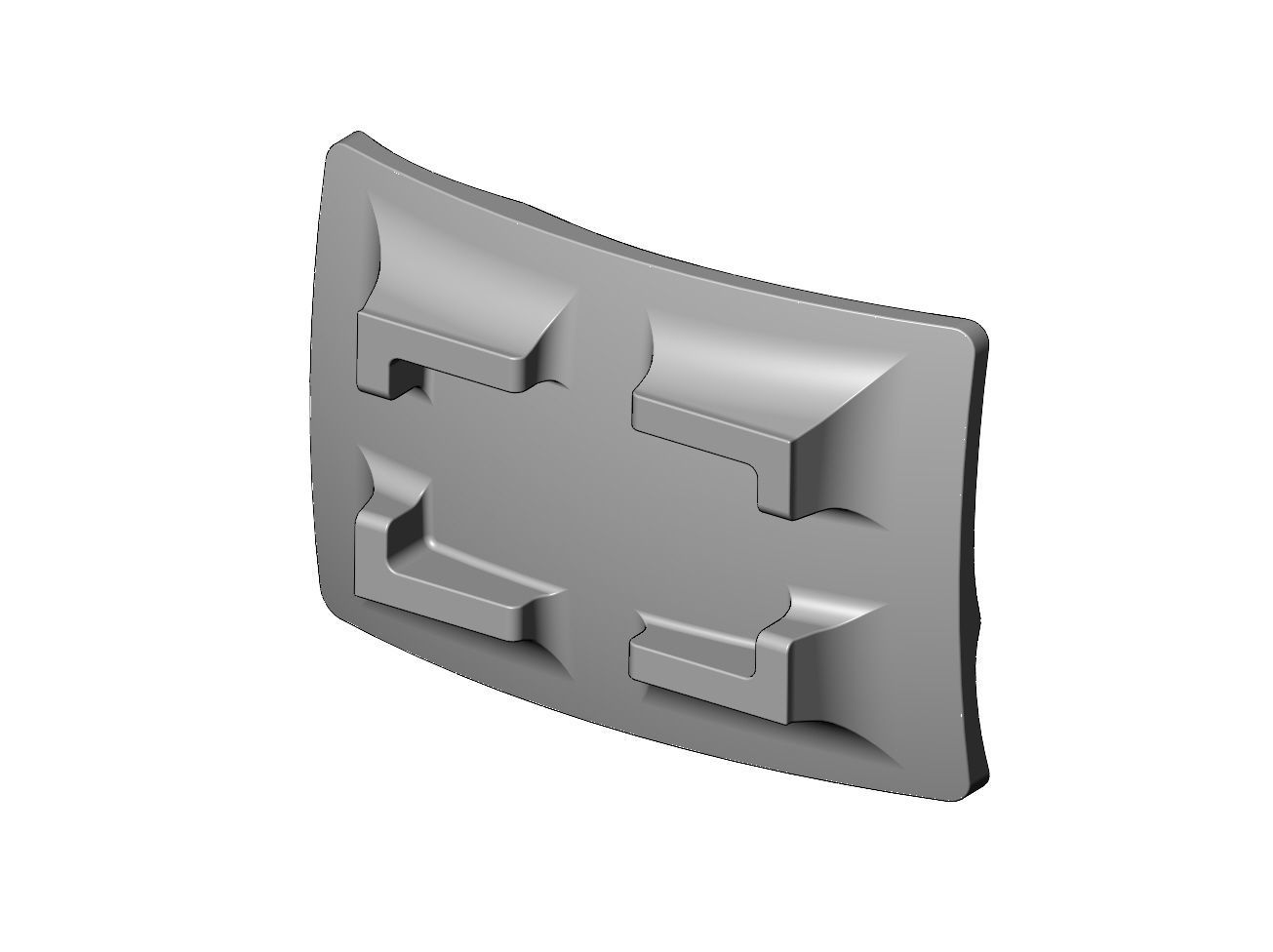 Carved wave pattern tray dish and bowl 3D print model_6