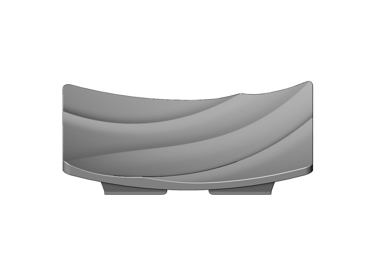 Carved wave pattern tray dish and bowl 3D print model_5