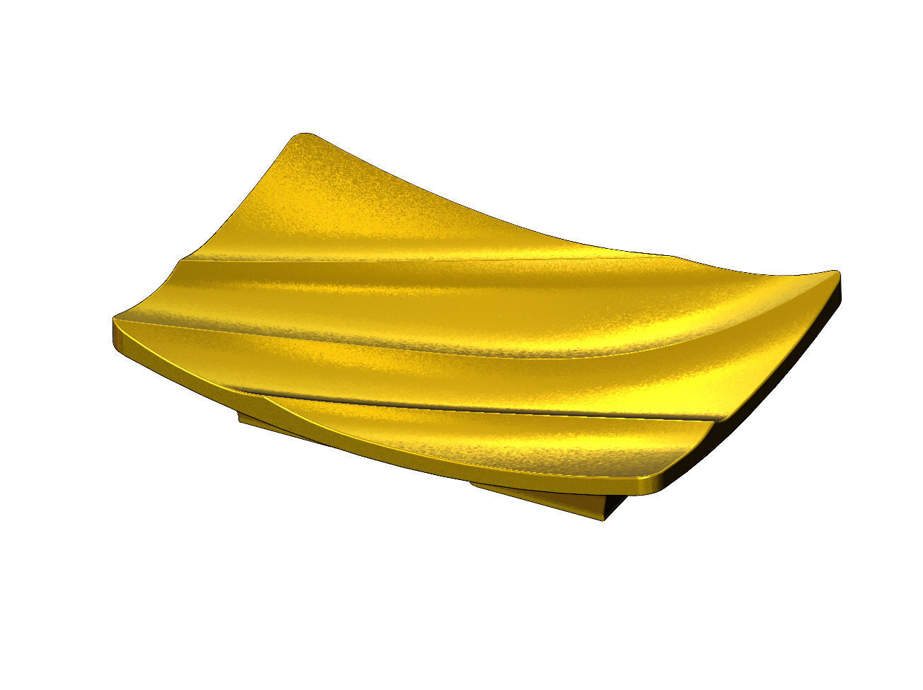 Carved wave pattern tray dish and bowl 3D print model_11