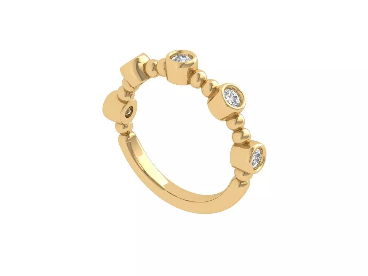 Solitaire Wedding Band 3D print model_0