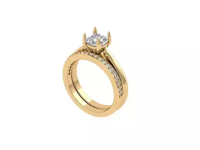 Solitair Ring Bridal Set