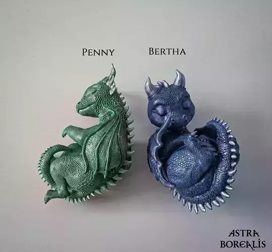 DRAGON BABY BERTHA FITS FOR EPOXY EGG 3D print model